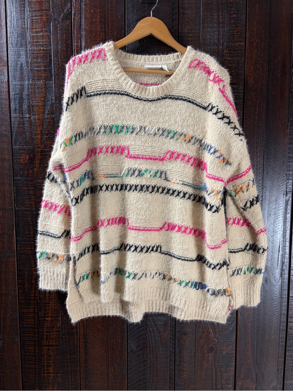 Willow & Root Soft Cozy Stitch Knit Oversized Sweater Medium